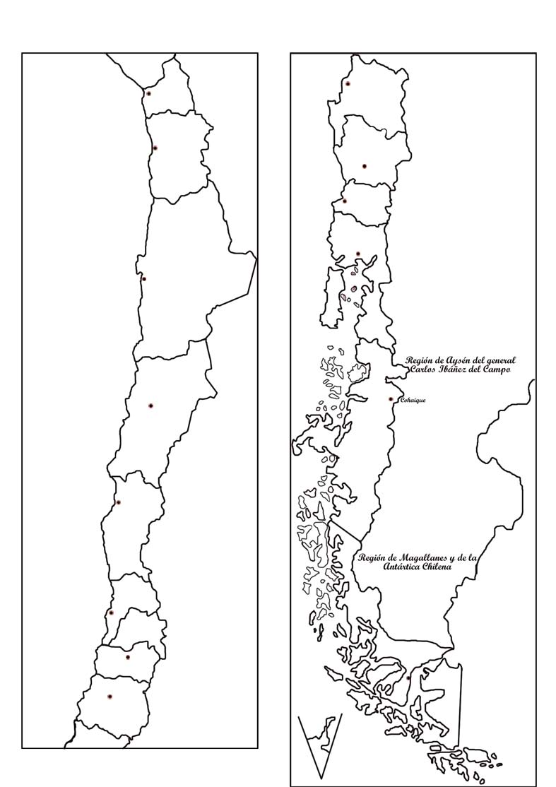 Mapa Mudo De Chile Actualizado 7397