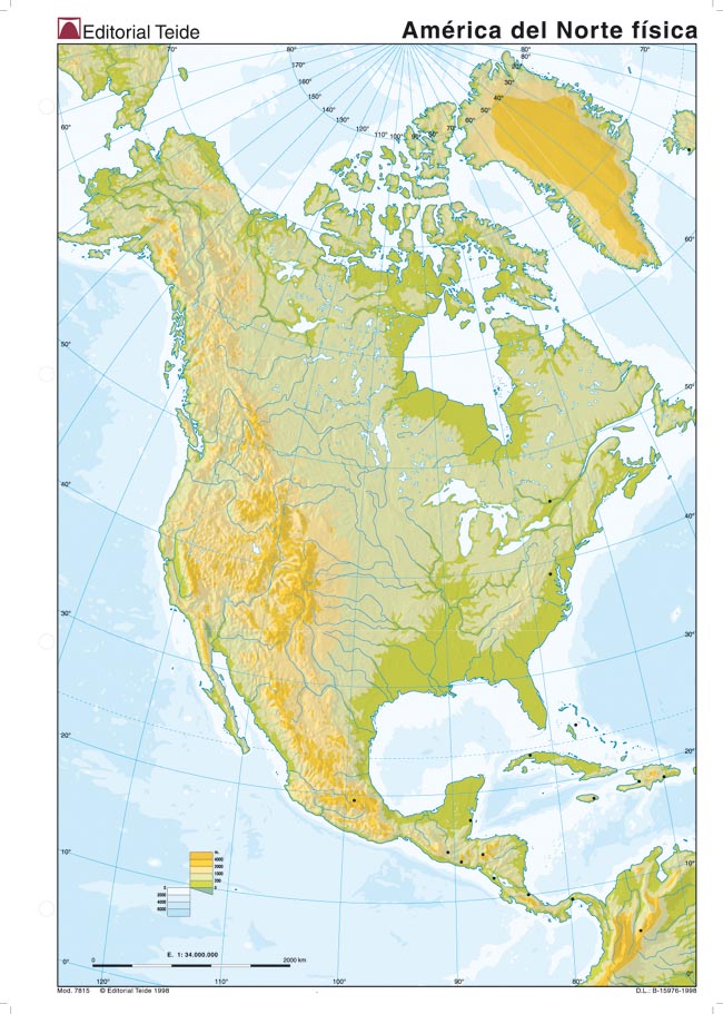 Mapa Mudo De Los Rios De America Del Norte 6426
