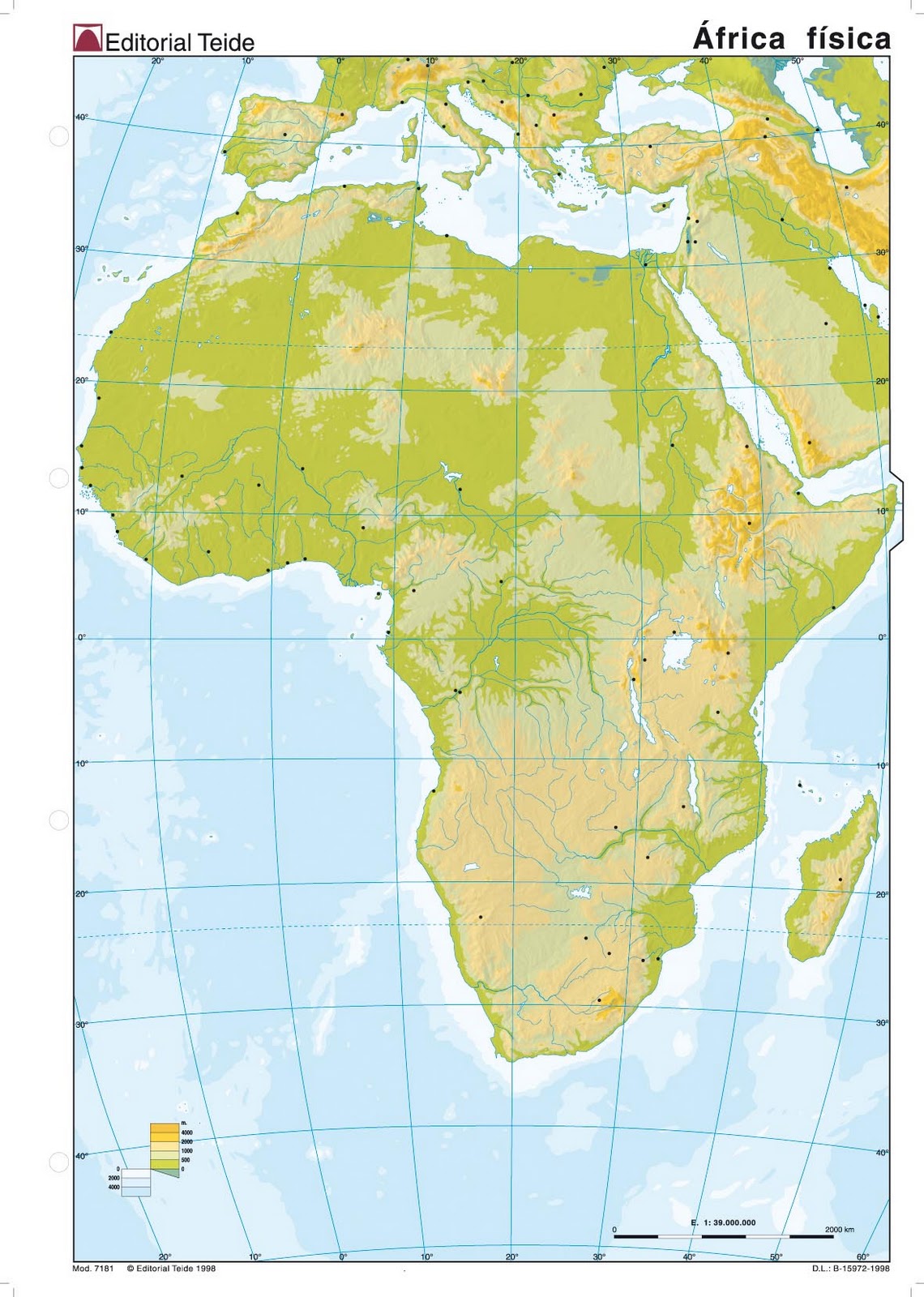 Mapa Mudo De Africa Fisico Interactivo 7902