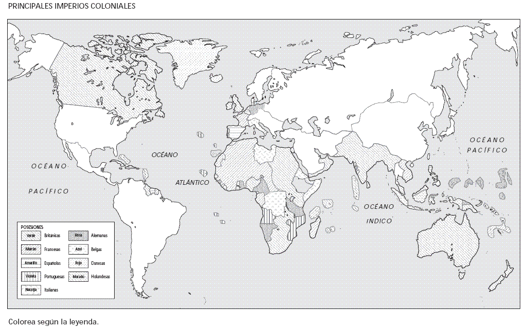 mapa mudo colonialismo Juegos de Historia | Juego de Mapa del imperialismo colonial 