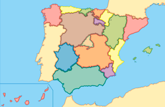 Juegos De Geografía Juego De Comunidades Autónomas En El Mapa De España 1 Cerebriti