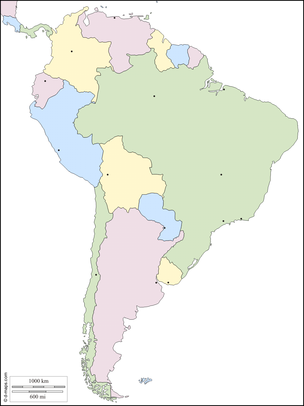 Mapa Mudo De America Del Sur - Solo Para Adultos En Estados Unidos