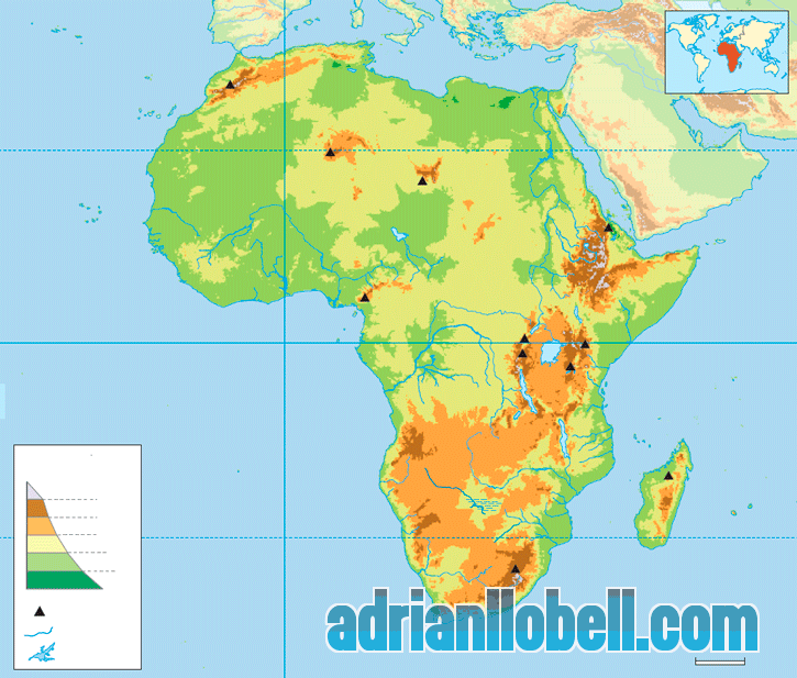 Juegos De Geografía Juego De África Mapa Físico Cerebriti 7267