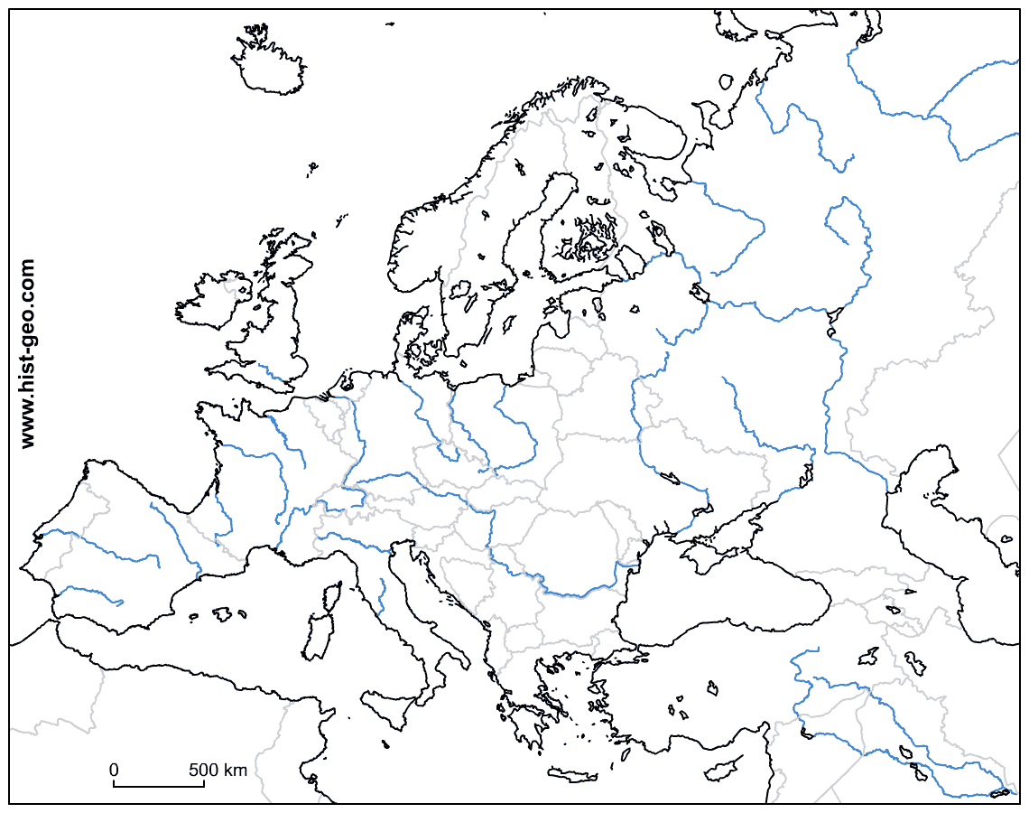 mapa mudo de europa con rios Juegos De Geografia Juego De Mapa Con 15 Rios Lagos De Europa Cerebriti mapa mudo de europa con rios