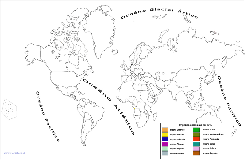 mapa mudo colonialismo Juegos de Historia | Juego de Los grandes imperios contemporáneos 