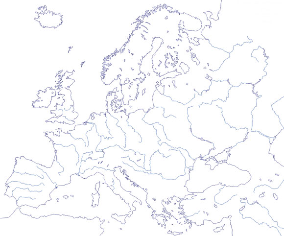 mapa mudo de la hidrografia de europa Juegos de Geografía | Juego de Mapa mudo de Europa: Ríos, lagos y 