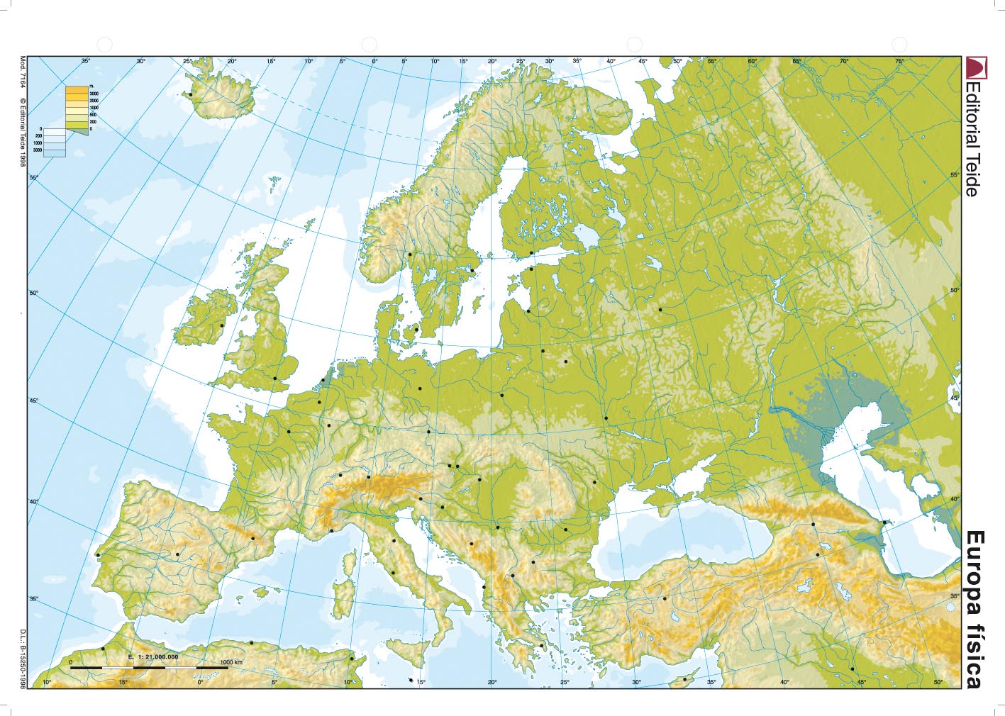 mapa de europa relleu Juegos de Geografía | Juego de Mapa d'Europa: Relleu | Cerebriti