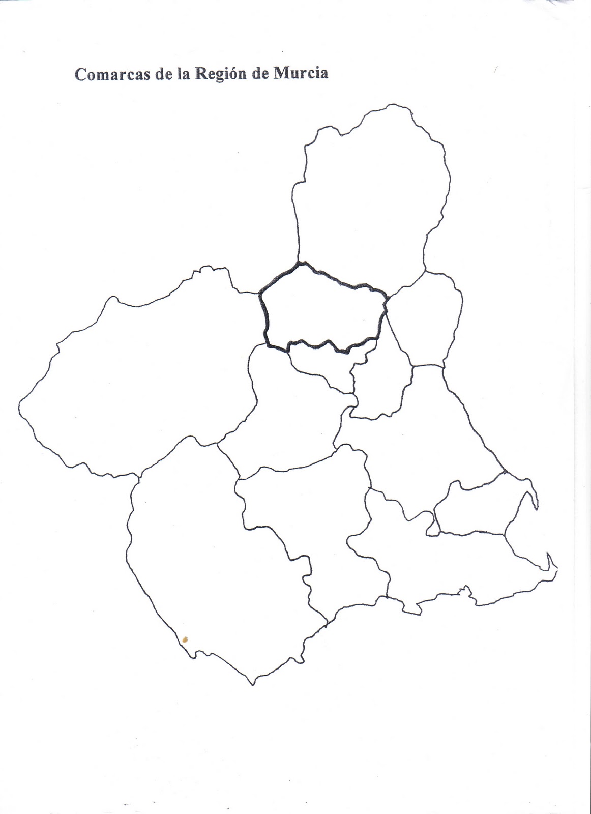 mapa mudo de murcia Juegos de Geografía | Juego de Comarcas de Murcia | Cerebriti