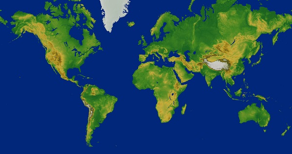 mapa del relieve del mundo Juegos de Geografía | Juego de Interpreta: Mapa del relieve del 